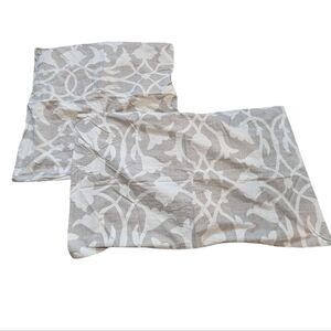 BARBARA BARRY Pillow Sham King & Euro Sham Poetical Silver Floral Preppy Cottage